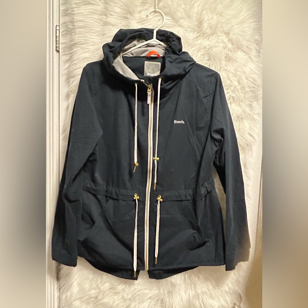 Bench Women's Navy Cotton Blend Hooded Jacket